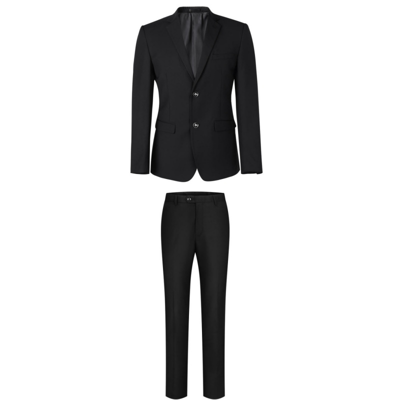 商務型男士修身黑色西裝套裝：專業形象，舒適耐穿，香港制服訂造首選