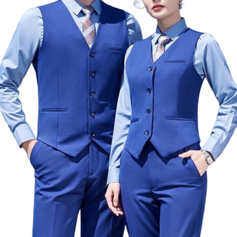 專業商務藍色馬甲套裝：高雅舒適，展現企業專業形象