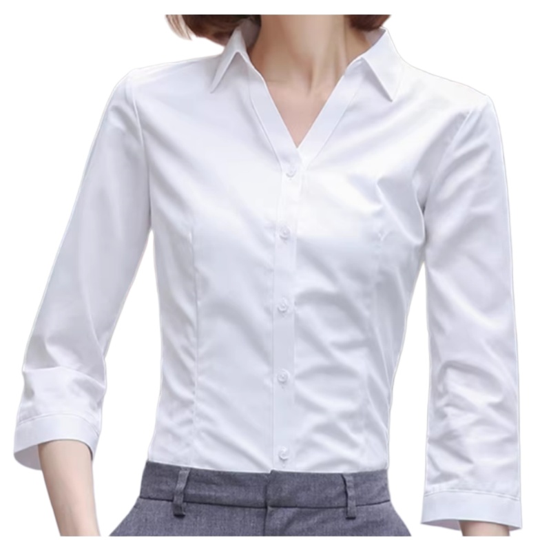 專業修身七分袖白襯衫 – 企業制服訂造首選