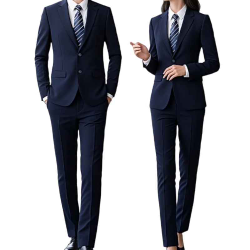 專業商務海軍藍西裝套裝：高雅修身、透氣抗皺，香港制服訂造首選