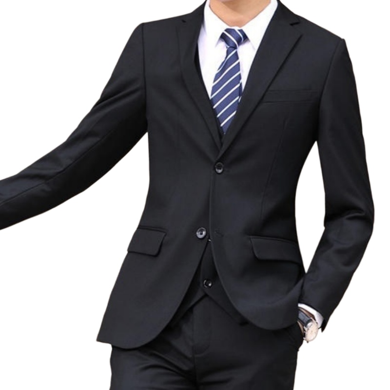 商務精英修身西裝三件套：質感面料，專業定制，彰顯非凡品味
