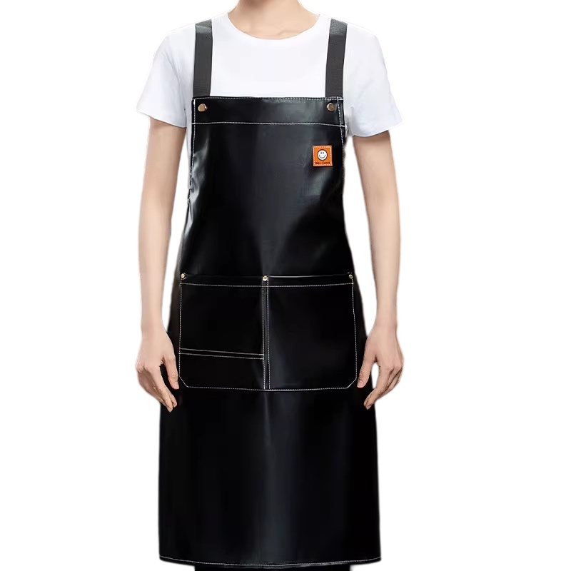 專業防水防油皮革圍裙 - 咖啡廳、餐飲、烘焙、美容多功能工作圍裙訂造