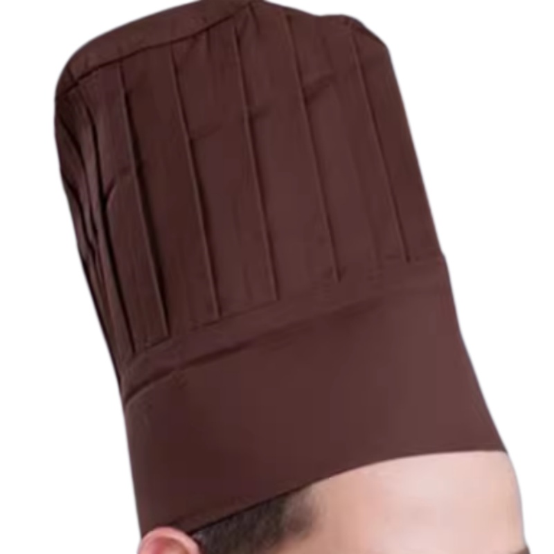 專業棕色廚師帽訂造 - 餐廳廚房、咖啡廳、烘焙店專用透氣工作帽