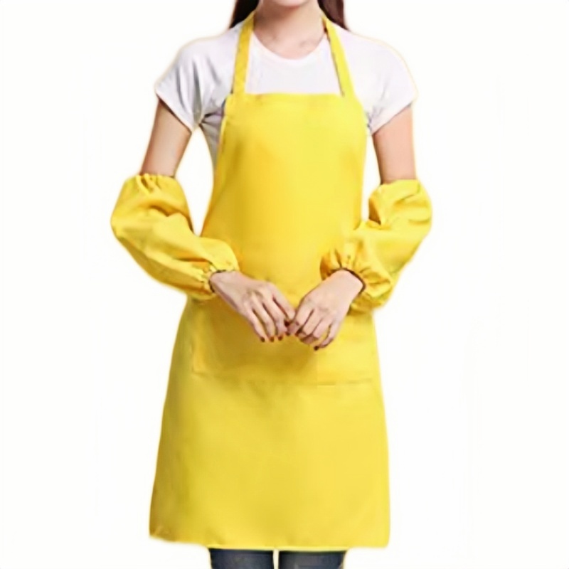 多功能防水防油圍裙連袖套 - 餐廳廚房、烘焙、美髮、清潔工作專業圍裙訂造