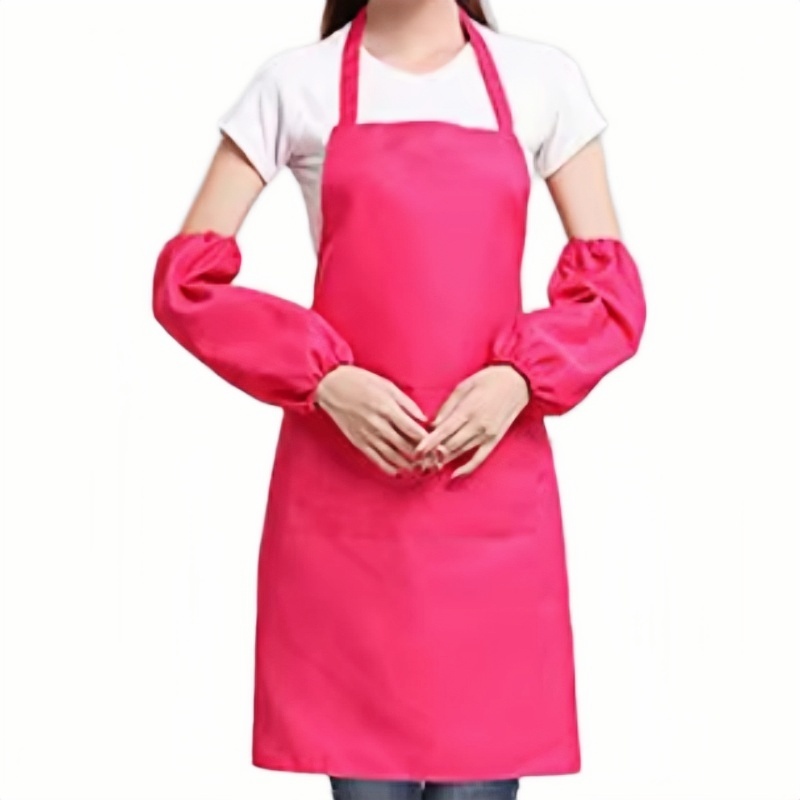 多功能防污耐磨圍裙套裝：餐飲、烘焙、美甲、清潔等行業專業防護圍裙連袖套