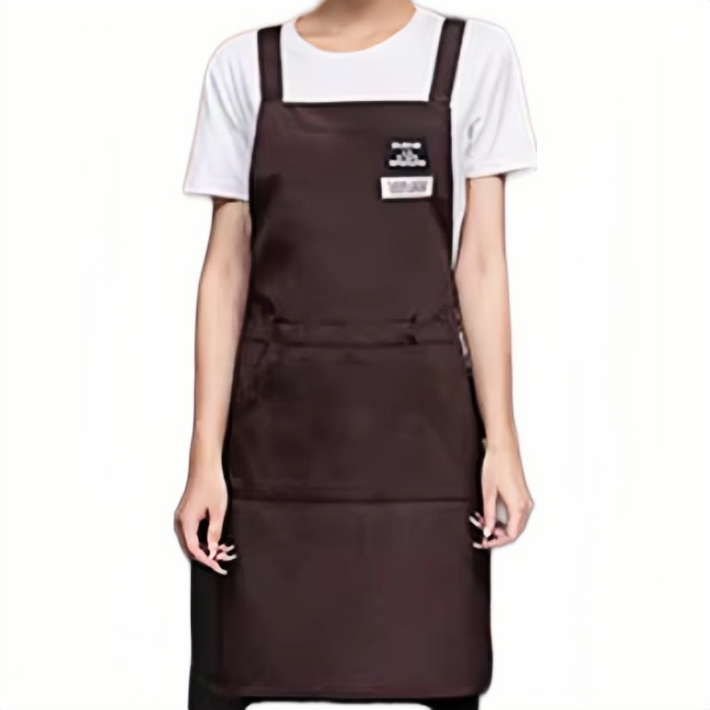 專業咖啡廳烘焙師圍裙 - 耐磨防污斜紋布料，多功能口袋設計，香港制服訂造首選