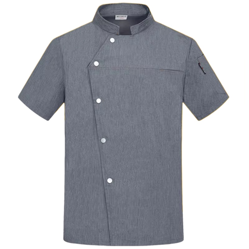 專業型格短袖廚師服：透氣耐用，適用於各式餐飲廚房及烘焙坊