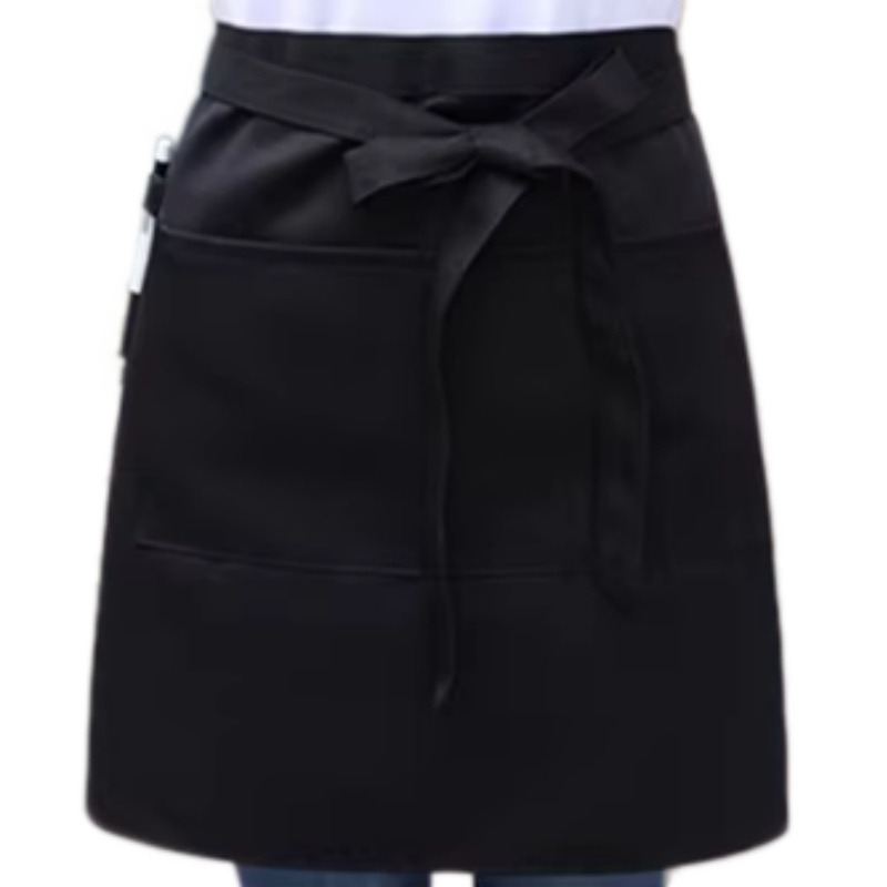 專業耐磨半身圍裙 | 多功能口袋設計 | 適用餐飲烘焙咖啡廳酒店制服訂造