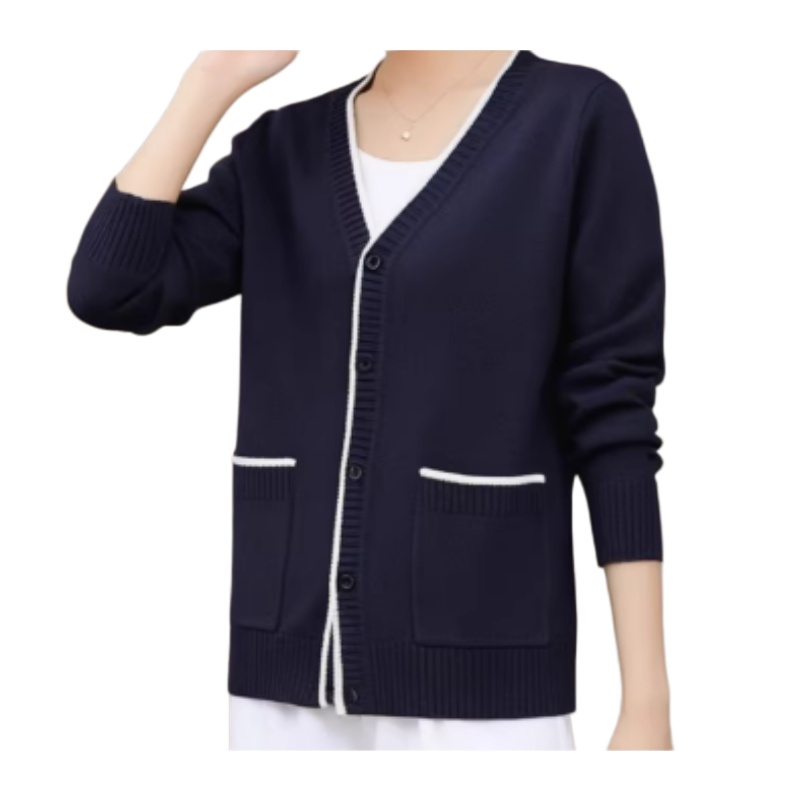 精選針織V領開襟毛衣外套，舒適百搭，商務休閒皆宜！