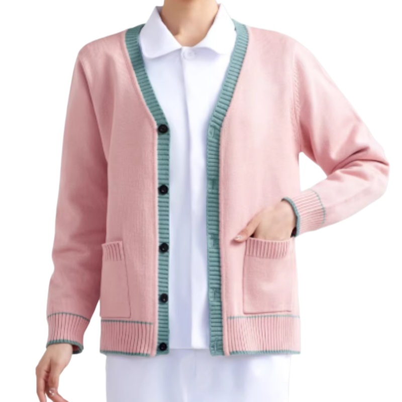 輕柔針織護士開衫:溫暖舒適,專業與時尚兼備