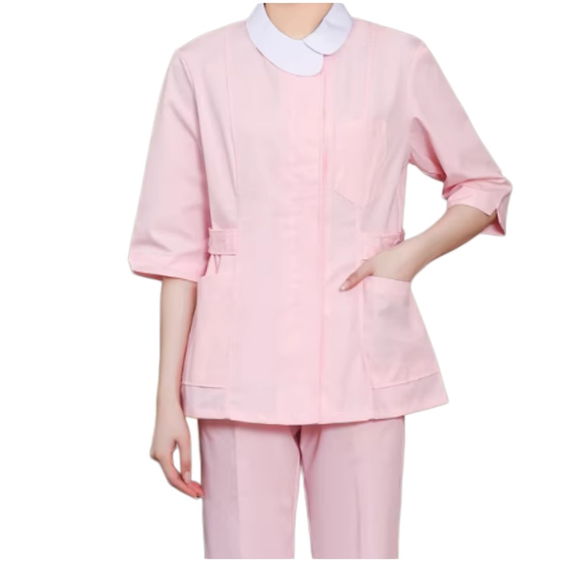 專業醫護粉色護士服套裝：透氣舒適，修身剪裁，香港制服訂造首選