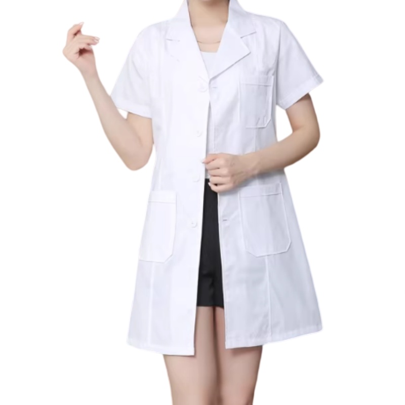 透氣耐穿短袖醫生袍/實驗室白袍 - 專業醫療制服訂造