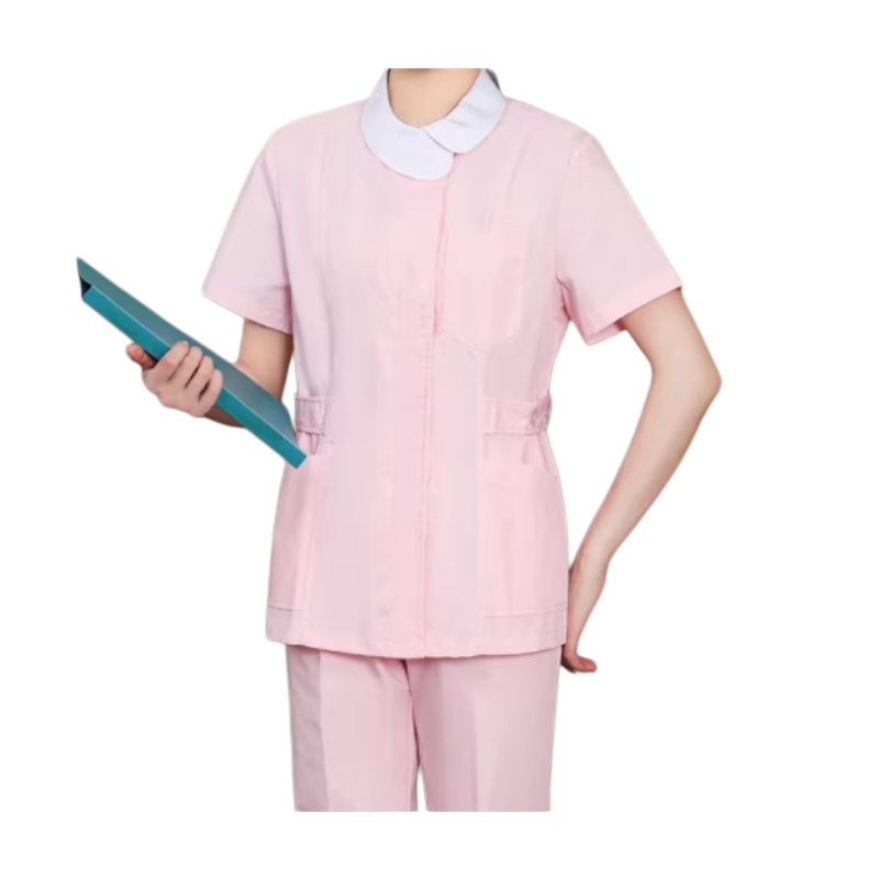 專業護士服訂造：透氣舒適粉色短袖設計，展現醫護專業形象
