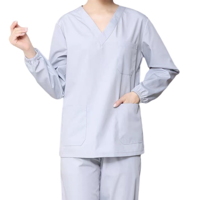 輕盈透氣V領洗手服套裝,專業醫護人員舒適之選,香港制服訂造首選