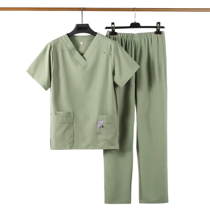 透氣耐磨醫護洗手服套裝：V領設計，舒適專業，香港制服訂造首選