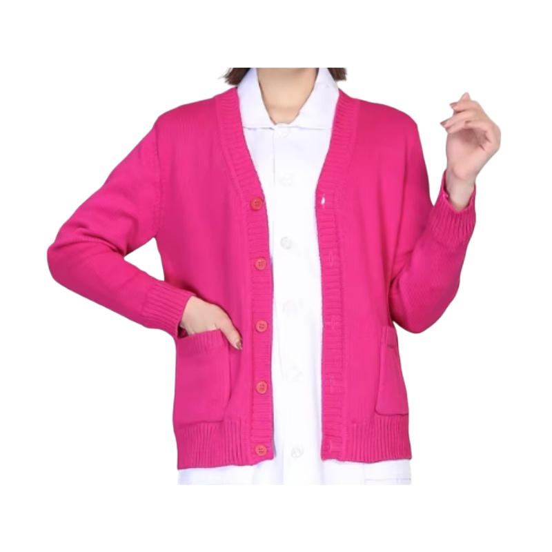 溫暖舒適V領鈕扣毛衣外套：香港制服訂造，展現專業與活力