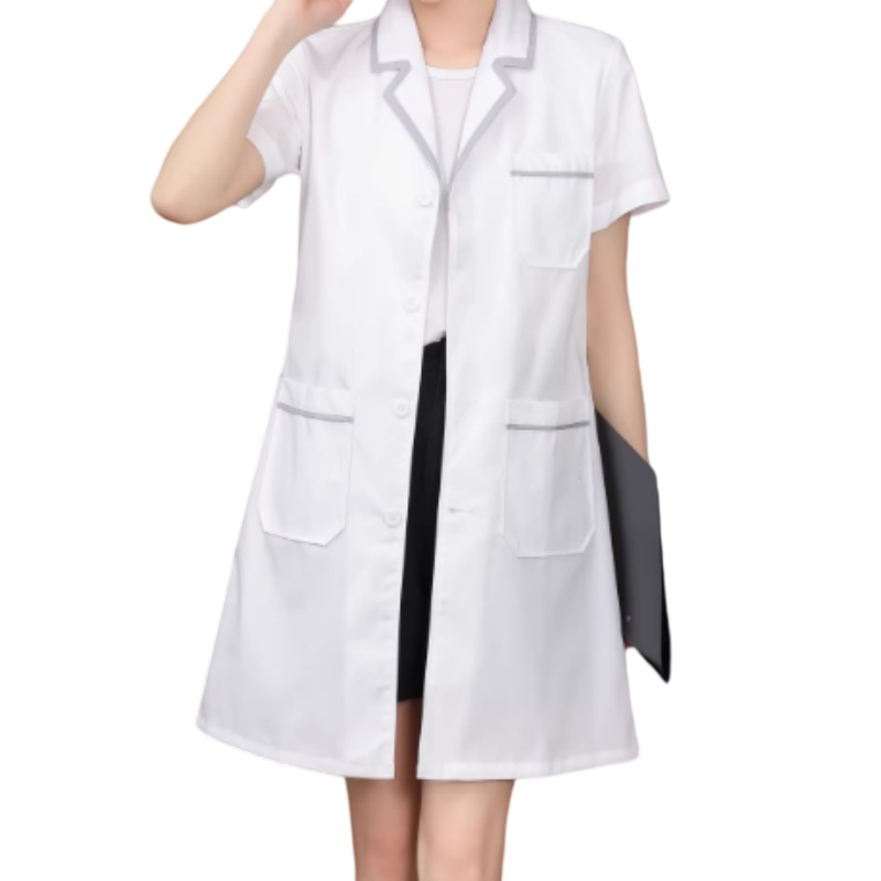 專業短袖實驗袍:輕薄透氣、耐磨易護理,醫護科研人員首選!