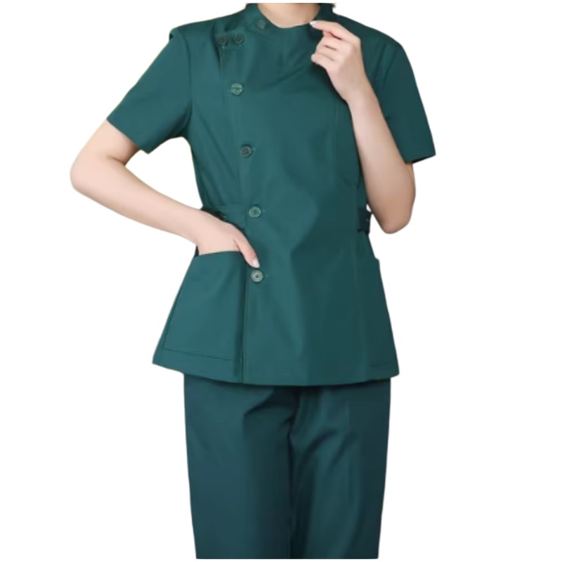 舒適透氣墨綠色護士服套裝：專業醫護人員制服訂造首選