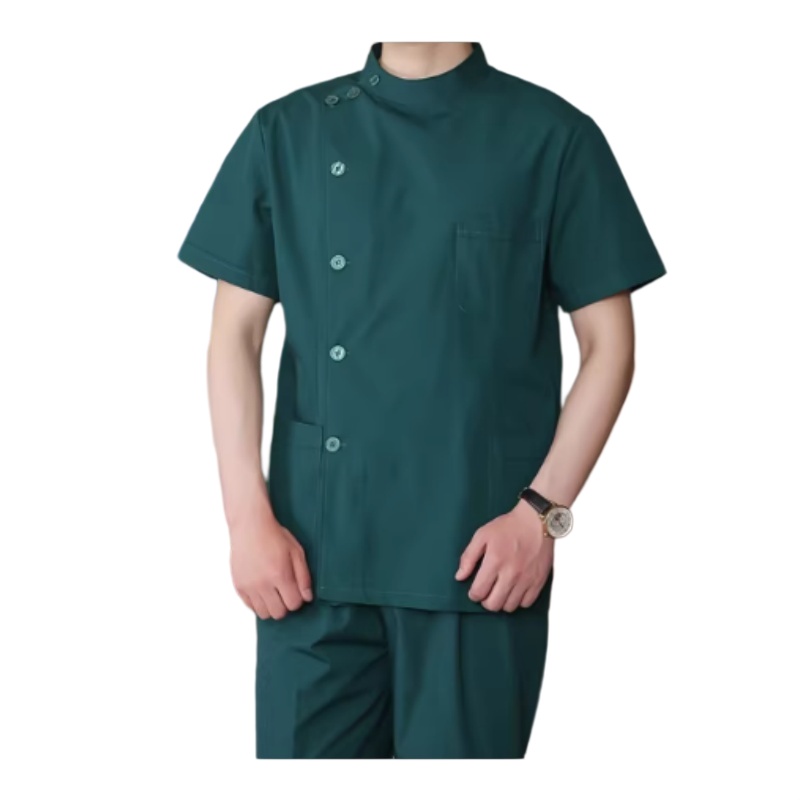 透氣耐磨深綠色護士服套裝 — 專業醫護制服訂造