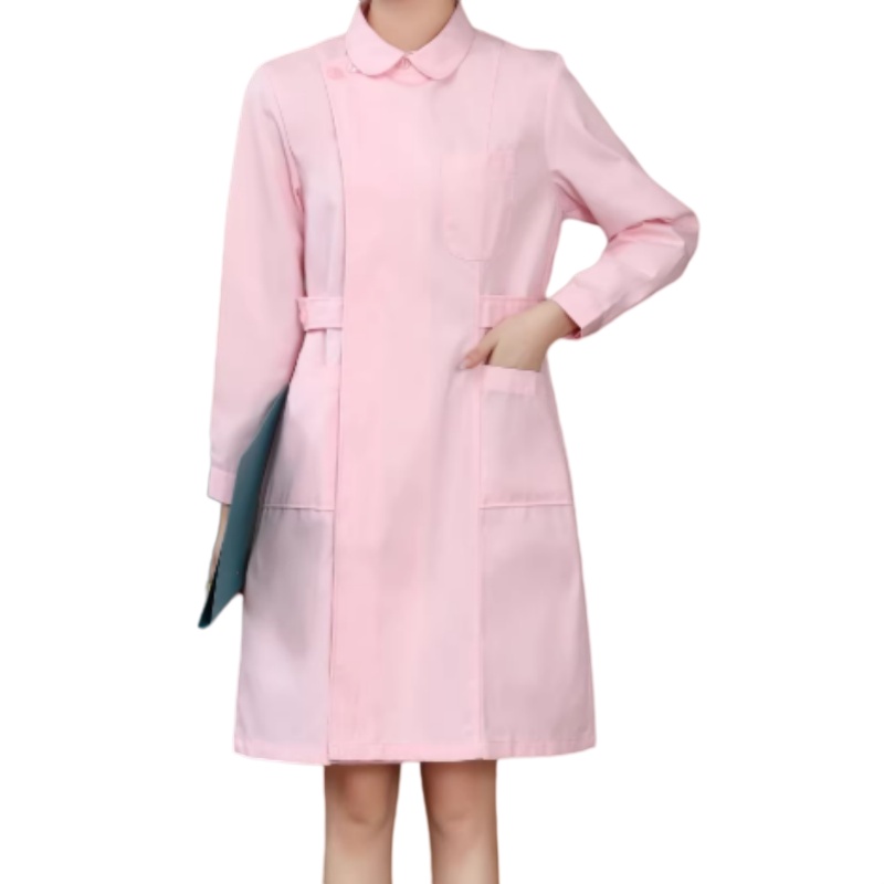 專業粉色護士袍訂造，透氣舒適，醫院診所醫護人員首選