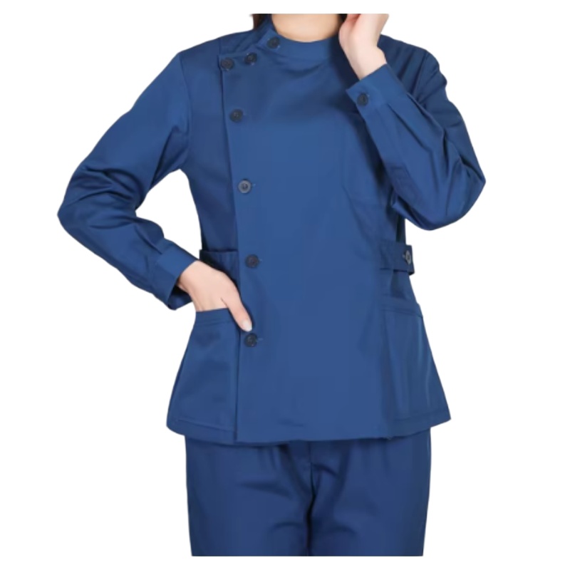 專業深藍色護士制服套裝:舒適透氣、耐磨易打理,展現醫護專業形象