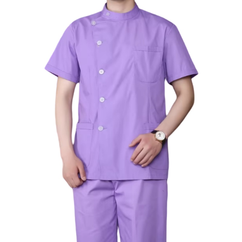 透氣抗菌紫色護士服套裝：舒適耐穿，專業醫護人員首選制服訂造
