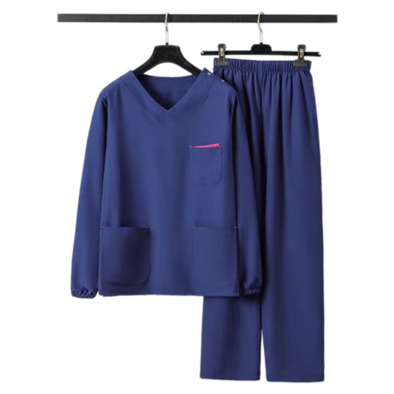 香港專業洗手服訂造：透氣耐磨V領長袖護士服，舒適實用醫療制服