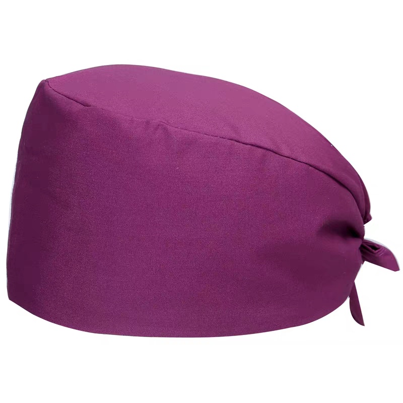 透氣舒適紫紅色手術帽訂造,醫護廚師美容院工作帽,香港制服訂造