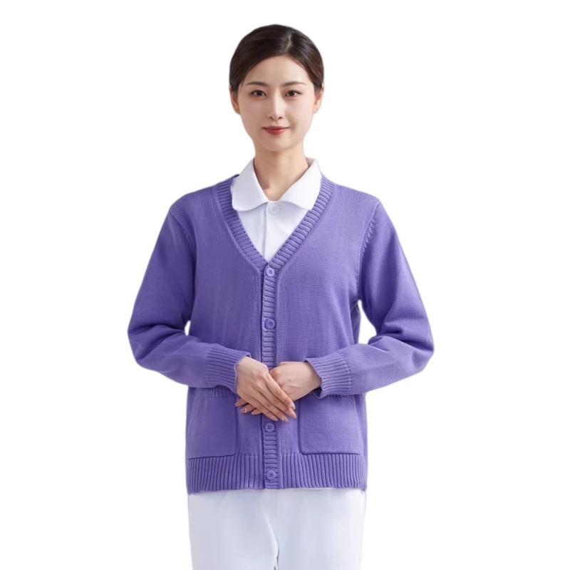 V領針織開衫毛衣制服訂造 | 舒適保暖,展現專業形象