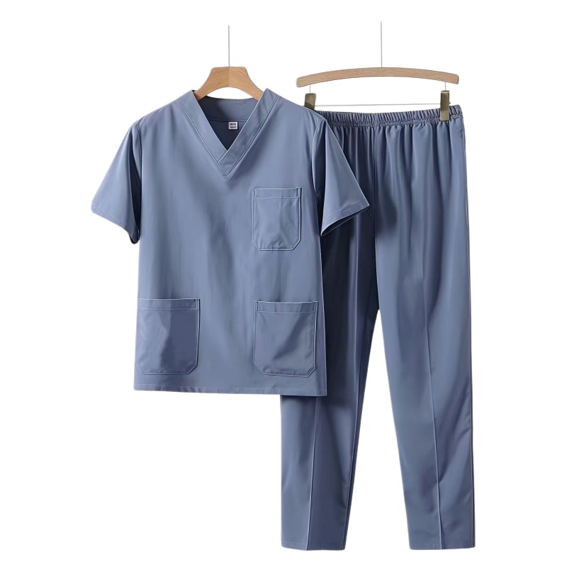 透氣速乾V領醫護洗手服套裝 - 舒適耐用，專業醫護人員首選