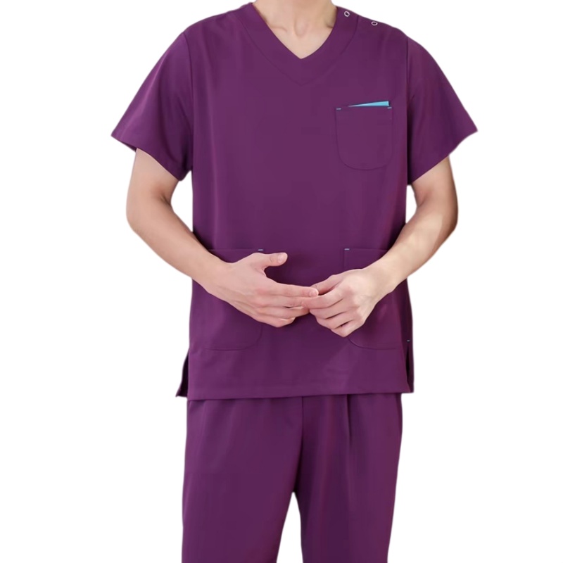 透氣耐磨 V領洗手服套裝，醫護專業舒適之選，香港制服訂造