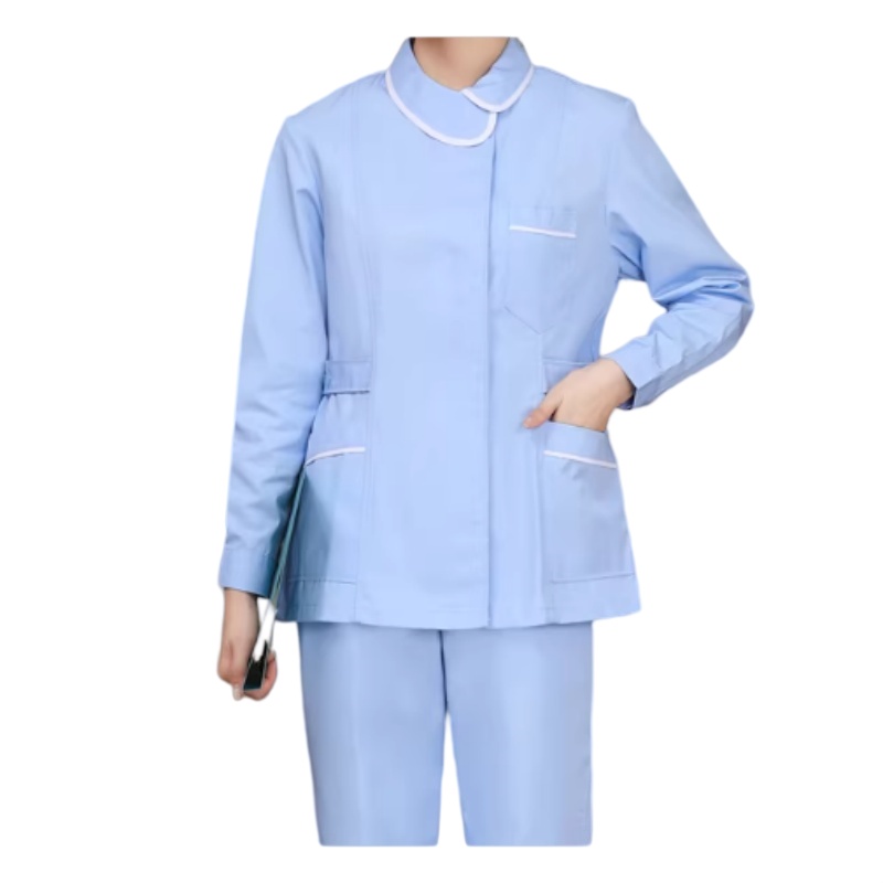 專業醫護首選：輕盈透氣淺藍護士服套裝，香港制服訂造，舒適耐穿