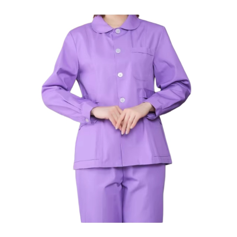 透氣耐磨淺紫色護士服套裝 — 專業醫護之選，香港制服訂造首選
