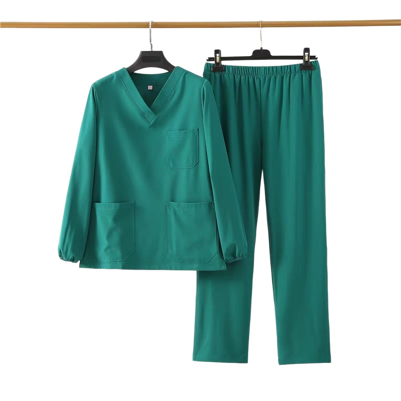 透氣耐磨醫護洗手服套裝：舒適V領設計，專業醫療制服訂造首選