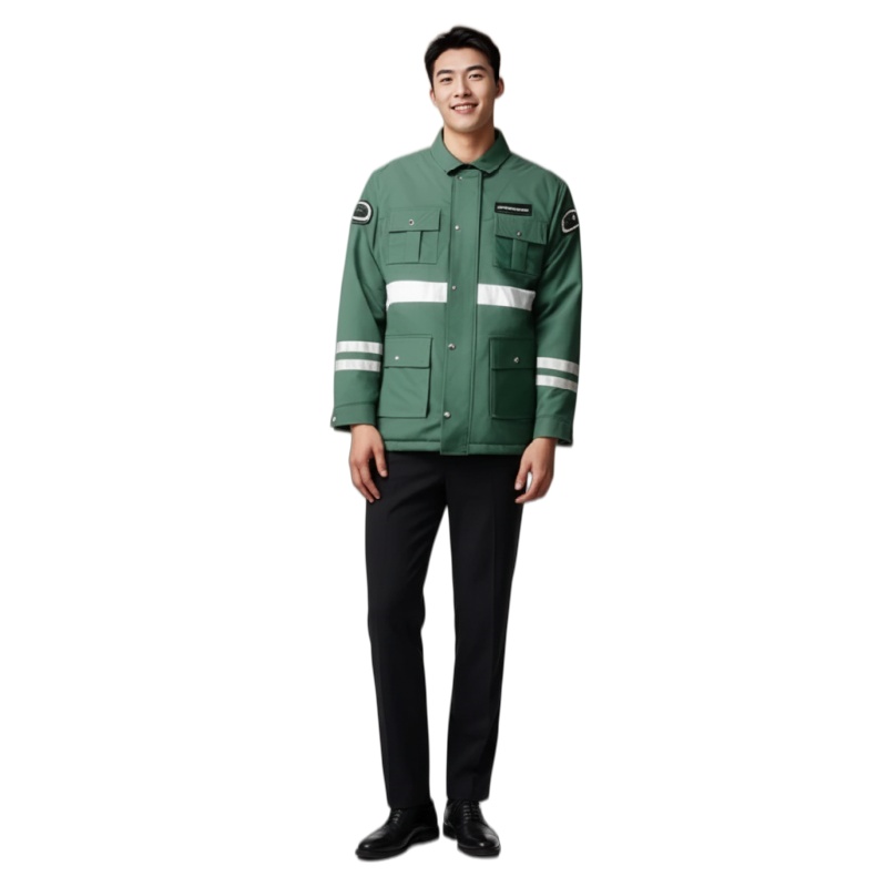專業反光安全綠色保安制服外套 - 高耐磨防風設計，適用於物業管理、戶外執勤 SE081-衛安（澳門）有限公司