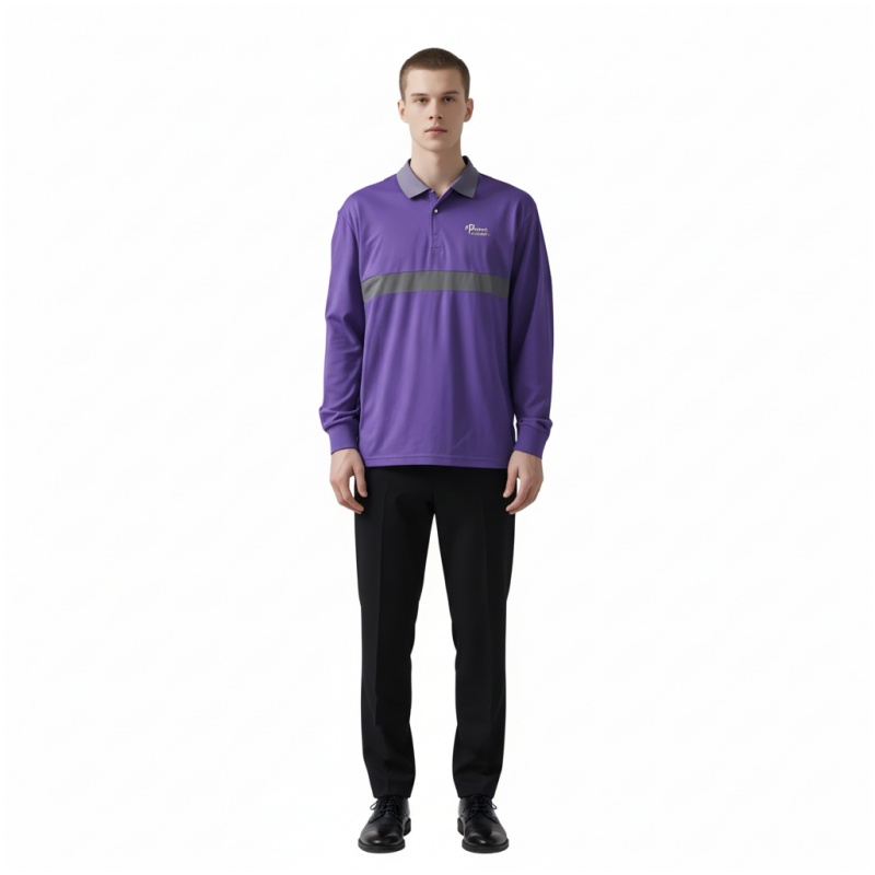 利成建築專用工程維修長袖Polo恤：吸濕速乾、耐磨舒適，香港制服訂造首選  D514-利成建築