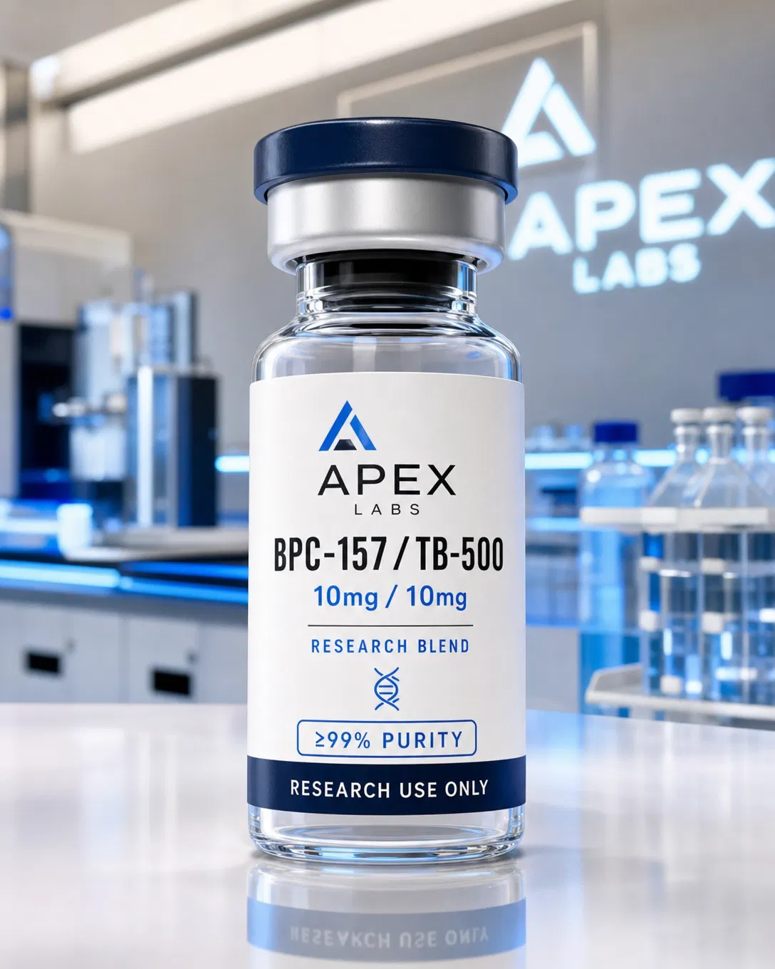 2X Combo BPC-157 / TB-500 10mg / 10mg full APEX LABS branded research bottle