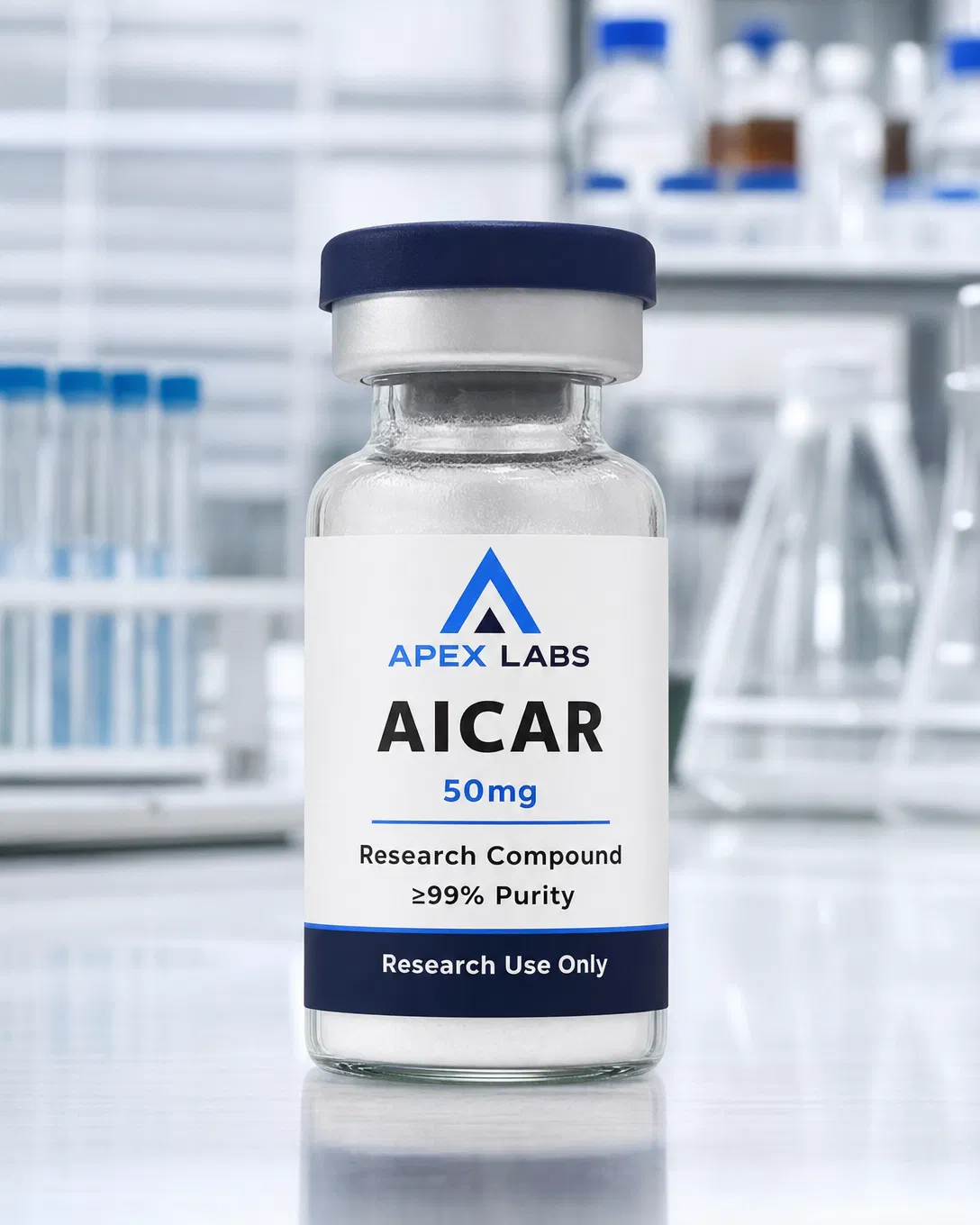 AICAR 50mg full APEX LABS branded research bottle