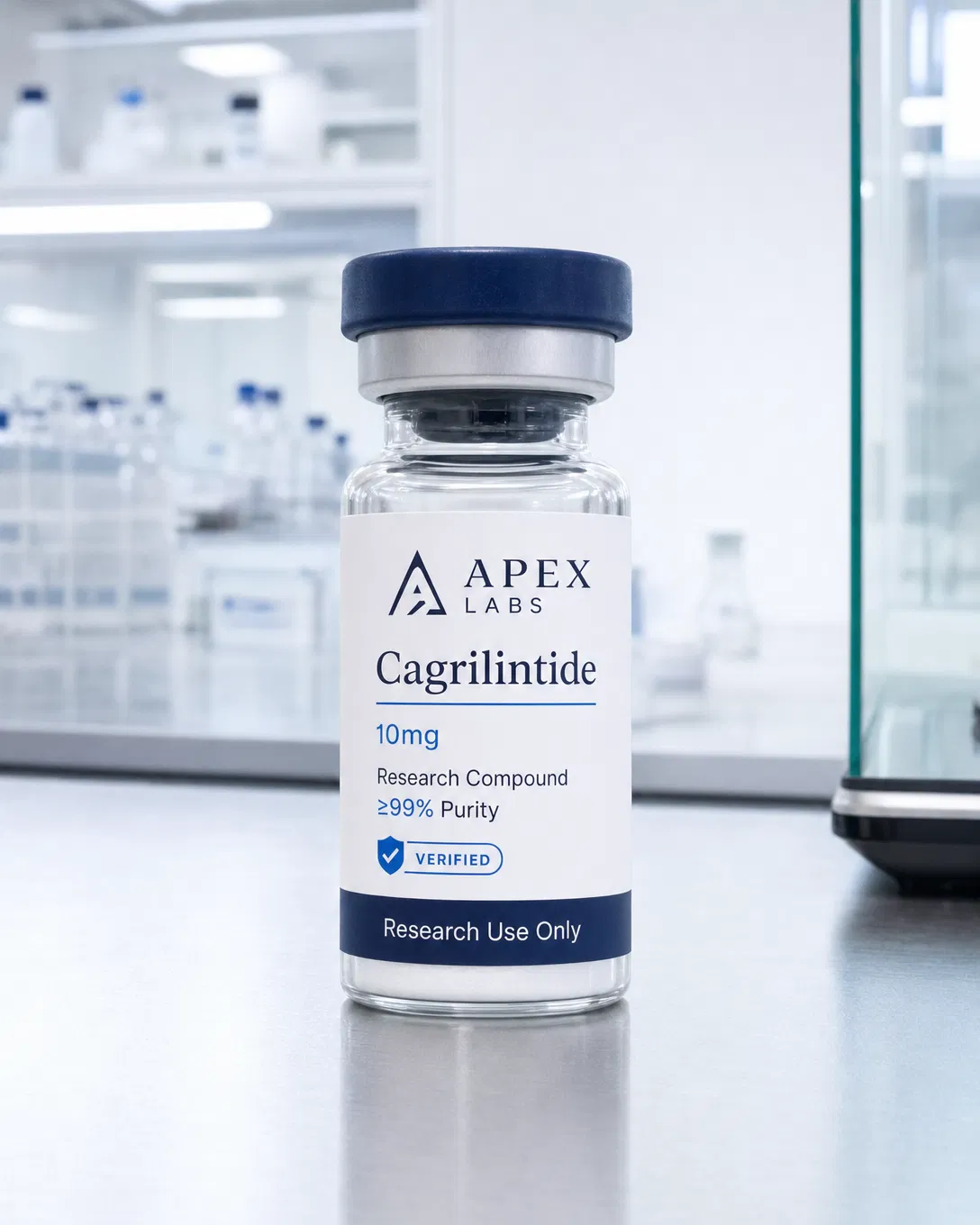 Cagrilintide 10mg full APEX LABS branded research bottle