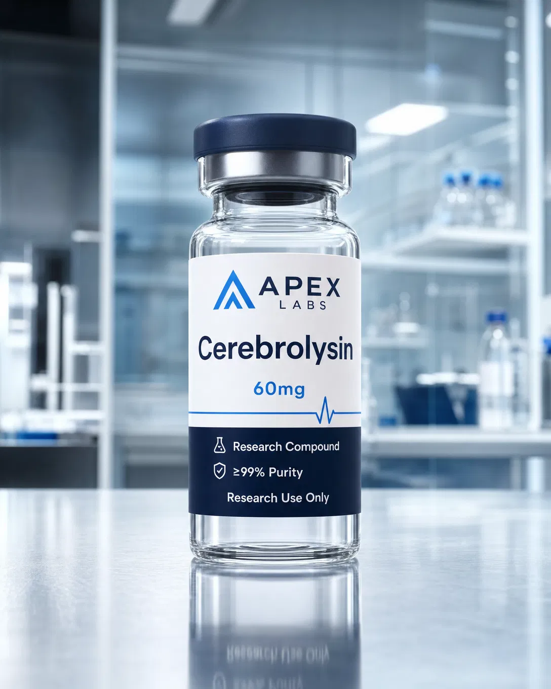 Cerebrolysin 60mg full APEX LABS branded research bottle