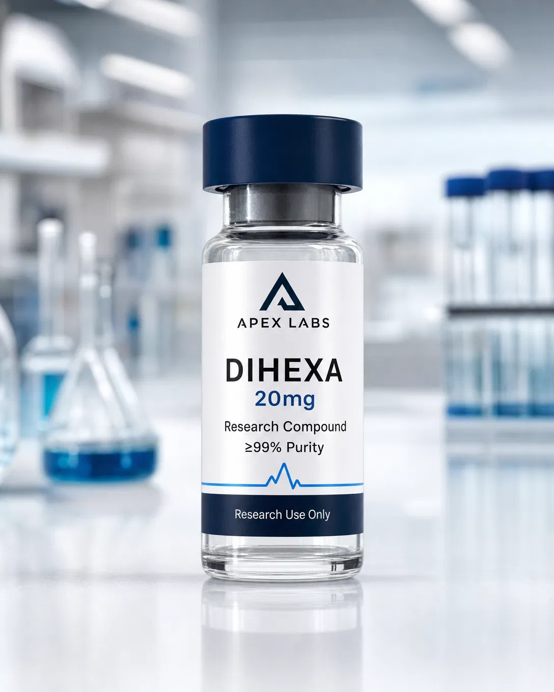 DIHEXA 20mg full APEX LABS branded research bottle