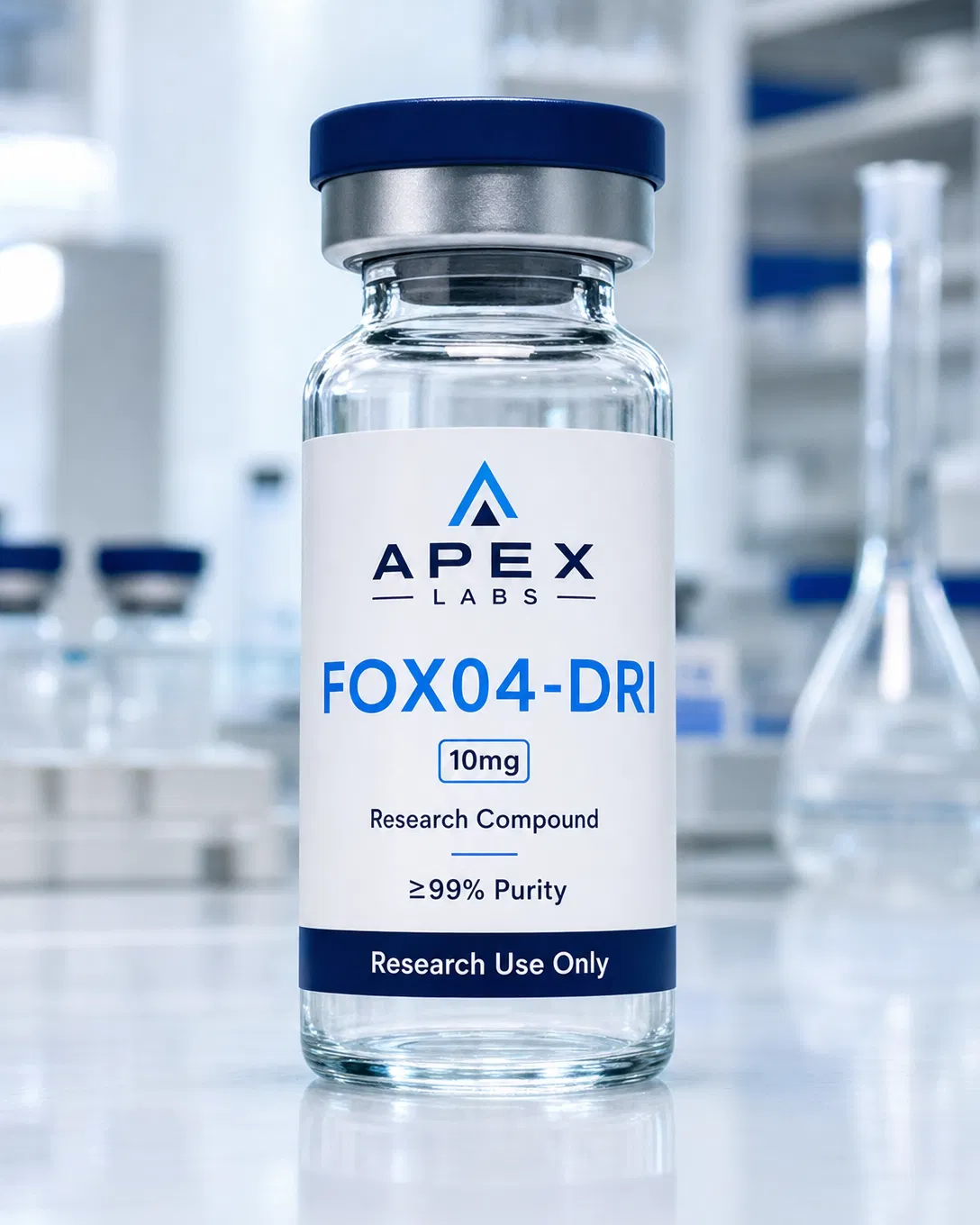 FOX04-DRI 10mg full APEX LABS branded research bottle