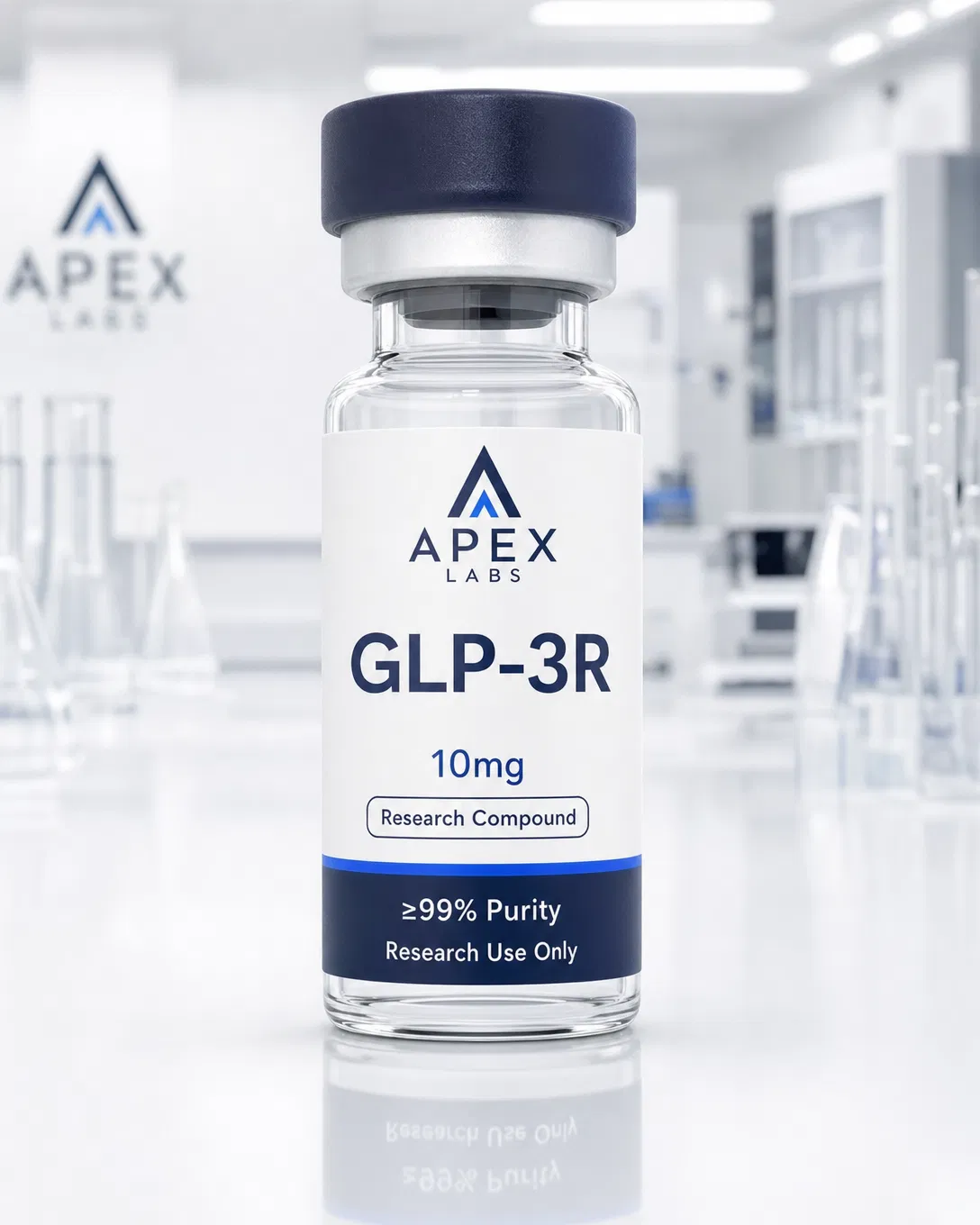 GLP-3R 10mg full APEX LABS branded research bottle