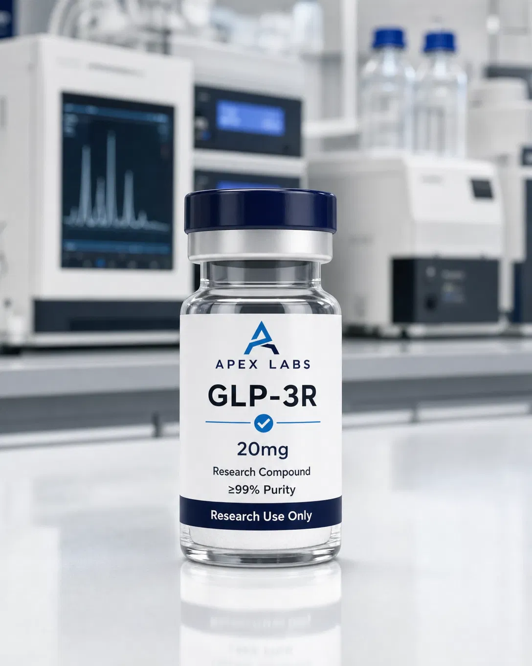 GLP-3R 20mg full APEX LABS branded research bottle