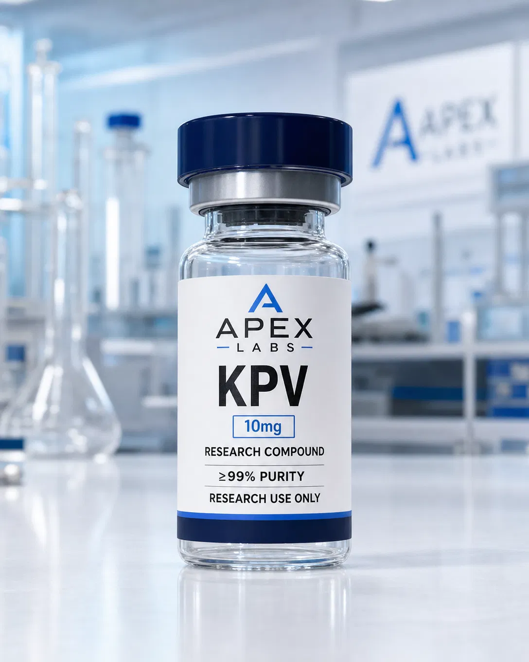 KPV 10mg full APEX LABS branded research bottle