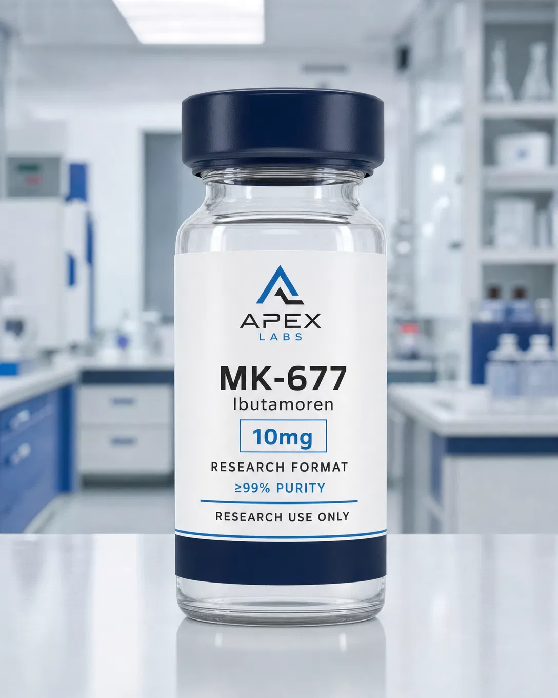 MK-677 (Ibutamoren) 10mg / 30 tabs full APEX LABS branded research bottle