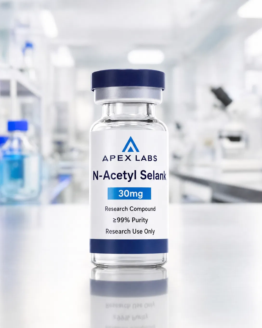 N-Acetyl Selank 30mg full APEX LABS branded research bottle