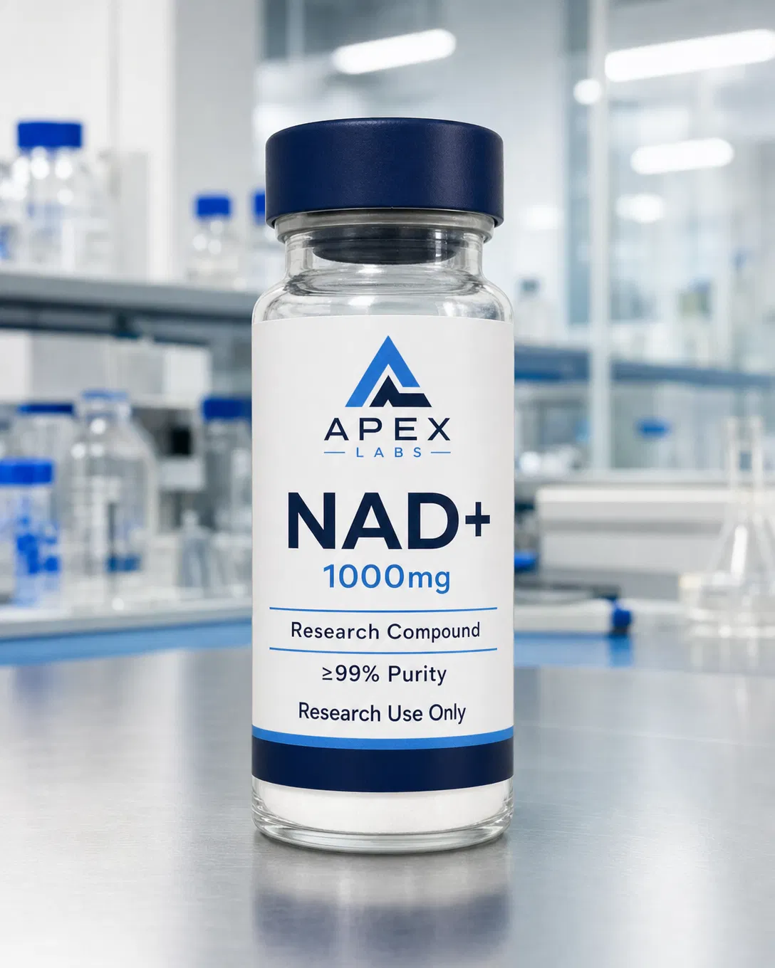 NAD+ 1000mg full APEX LABS branded research bottle