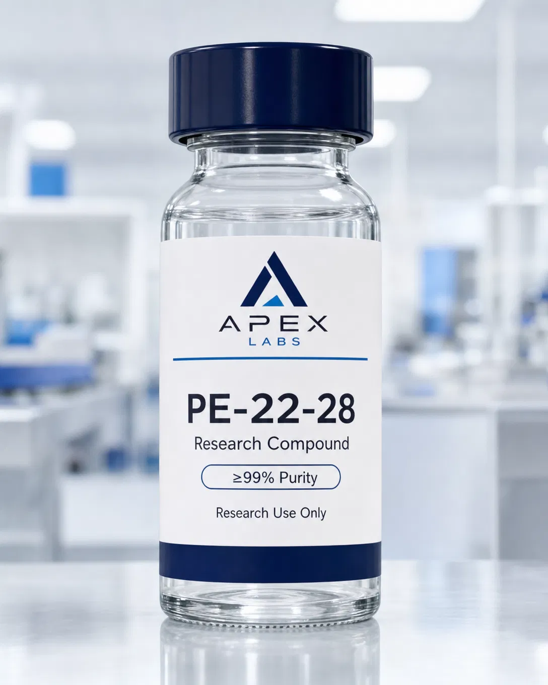PE-22-28 full APEX LABS branded research bottle