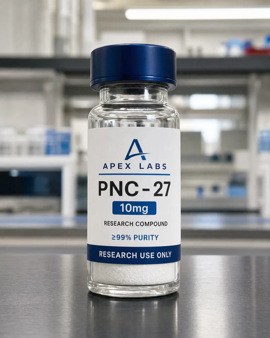 PNC-27 10mg full APEX LABS branded research bottle